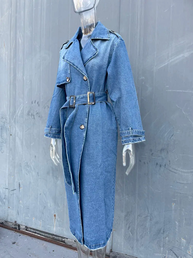 VICTORIA | Denim Trenchcoat