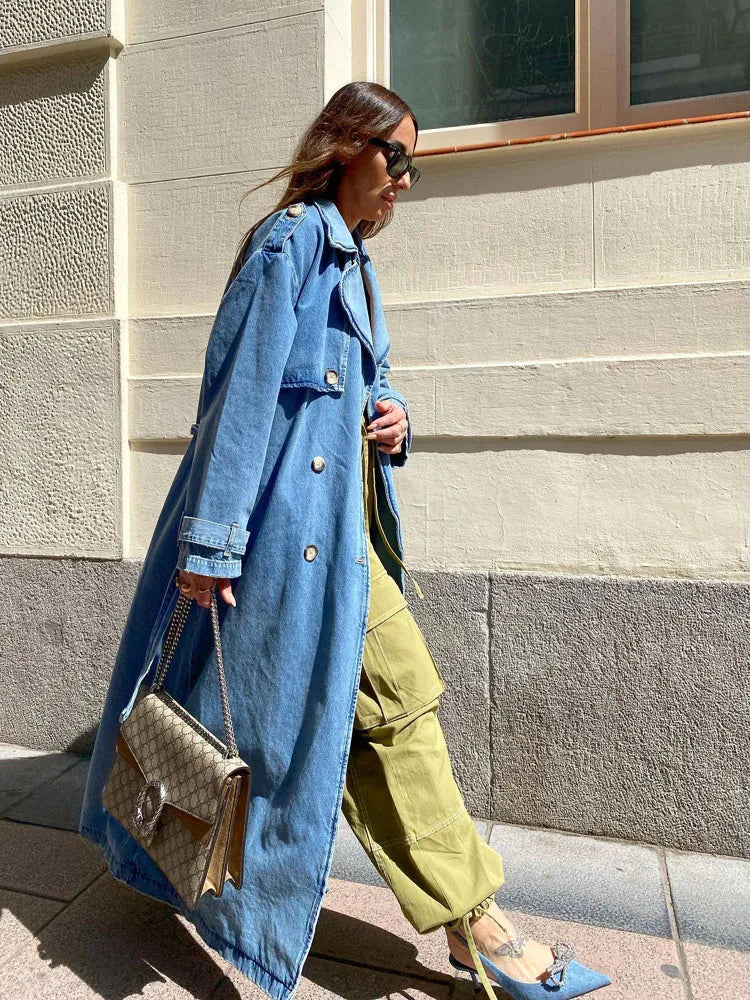 VICTORIA | Denim Trenchcoat