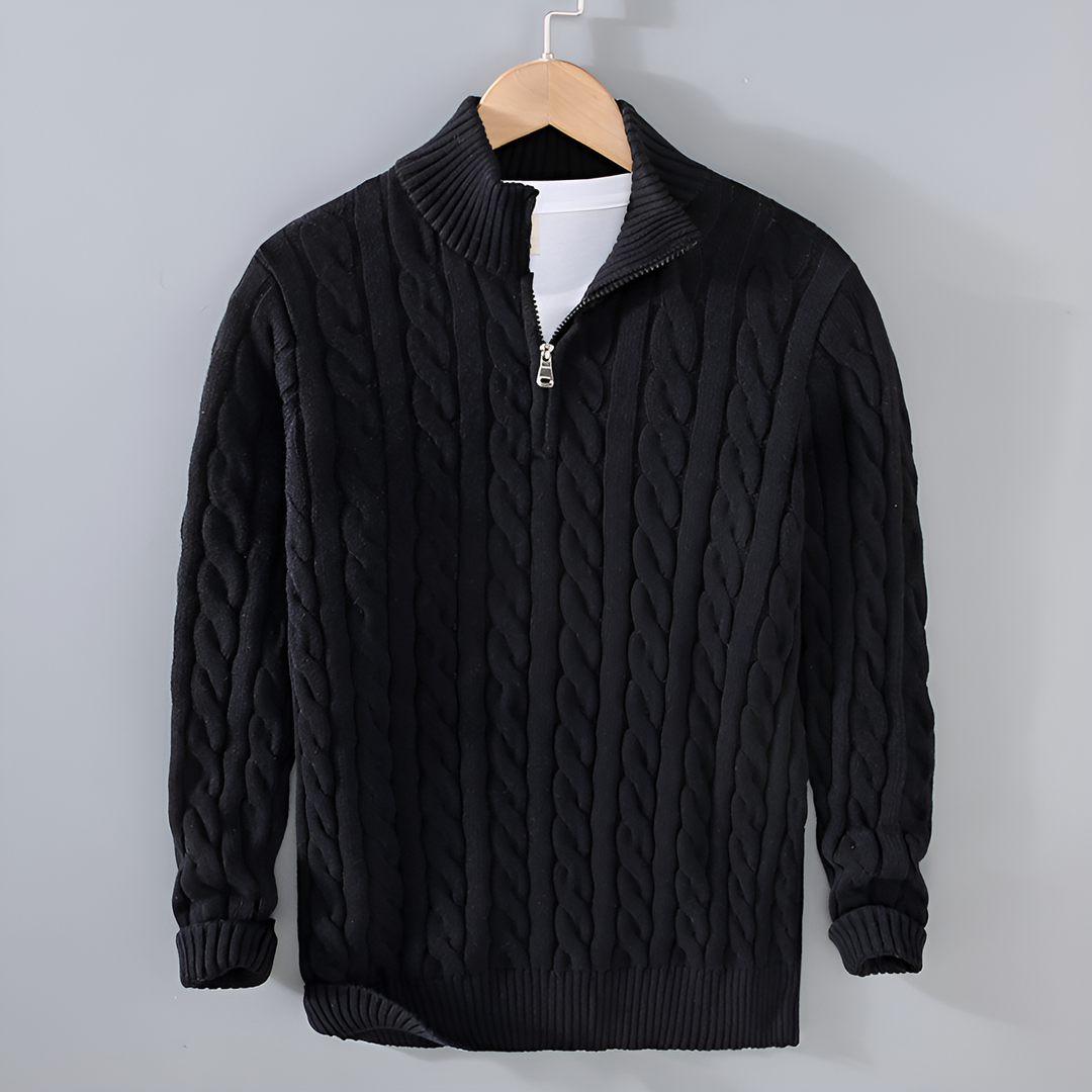 ANTONY | Men's High Zip Collar Jumper