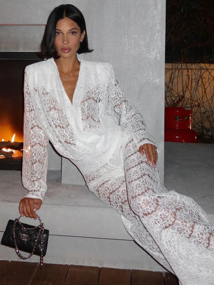 MIRA | White Lace Two Piece Set