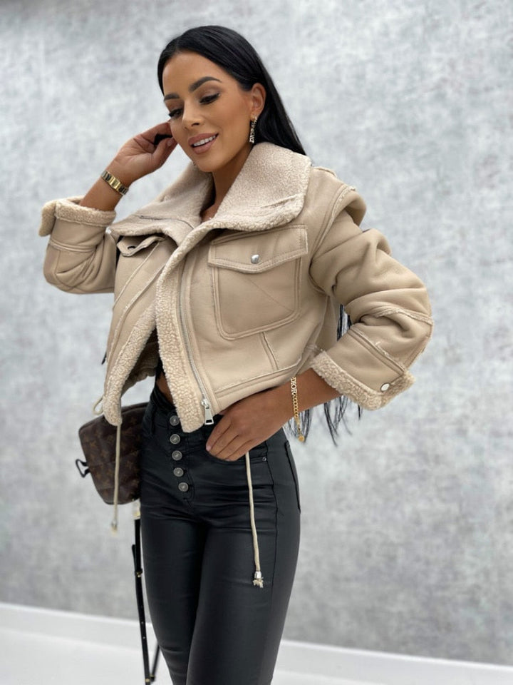 LARA™ | Faux leather jacket