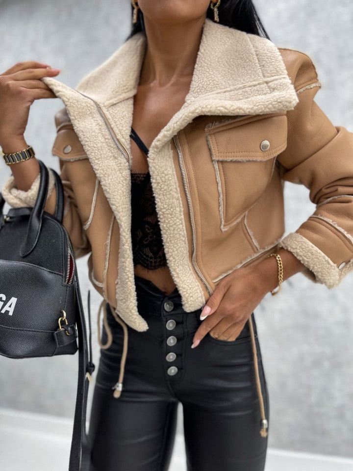 LARA™ | Faux leather jacket