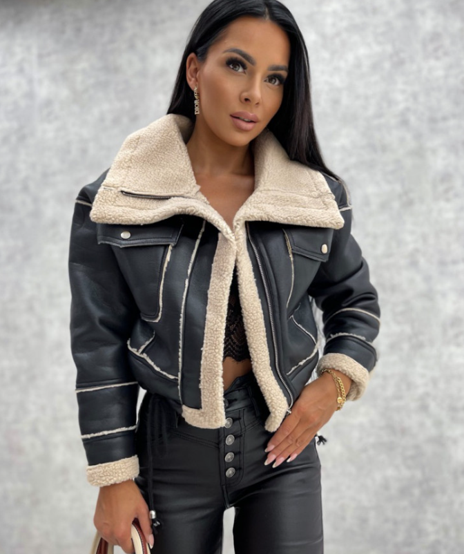 LARA™ | Faux leather jacket