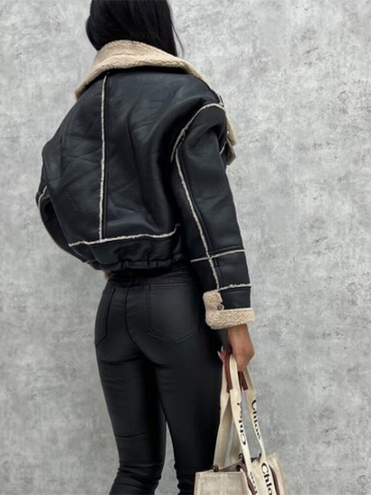 LARA™ | Faux leather jacket