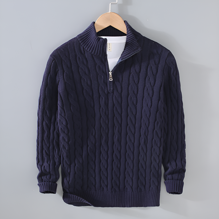 ANTONY | Men's High Zip Collar Jumper